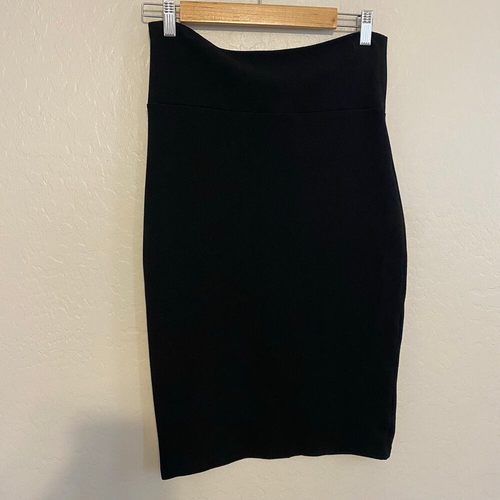 Unique Vintage Womens Size Medium Pencil Skirt Textured Black Pinup Rockabilly